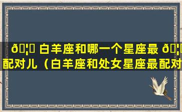 🦄 白羊座和哪一个星座最 🦈 配对儿（白羊座和处女星座最配对指数）